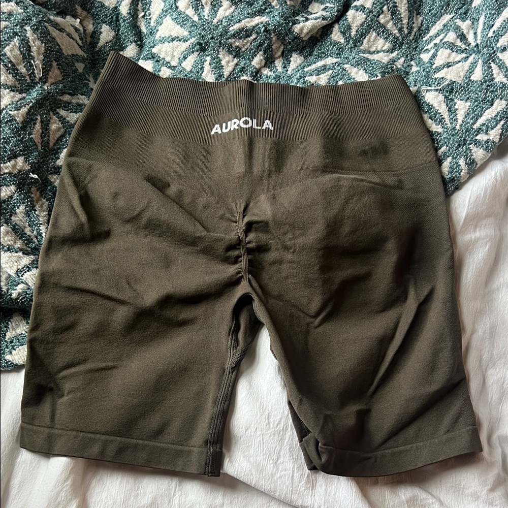AUROLA Women's Olive Gym Shorts